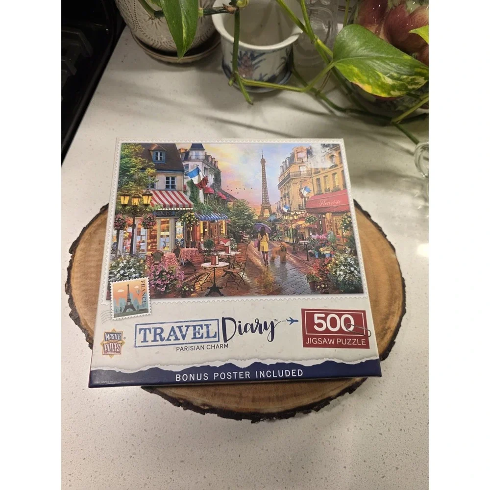 MasterPieces Parisian Charm 500 Piece Jigsaw Puzzle Complete with Poster